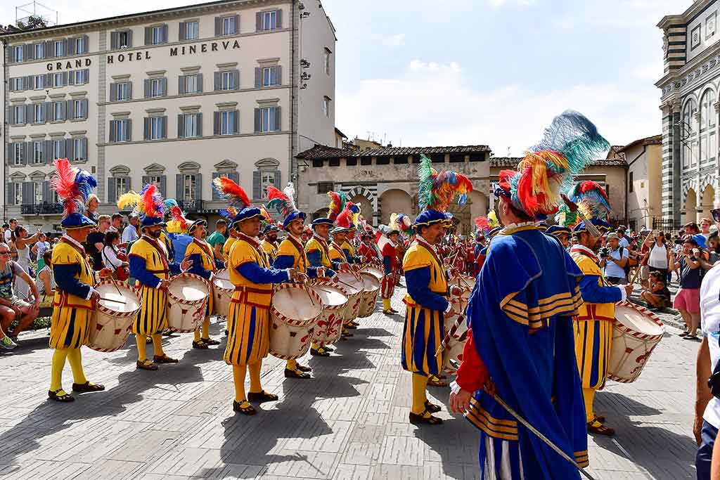 Florenz Fußball im historischen Kostüm, calcio storico fiorentino