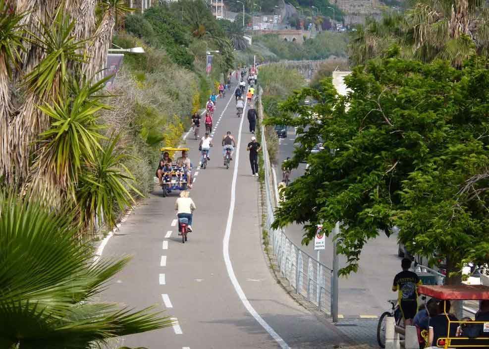 Ligurien, Ospedaletti, Rad- und Fußgängerweg
