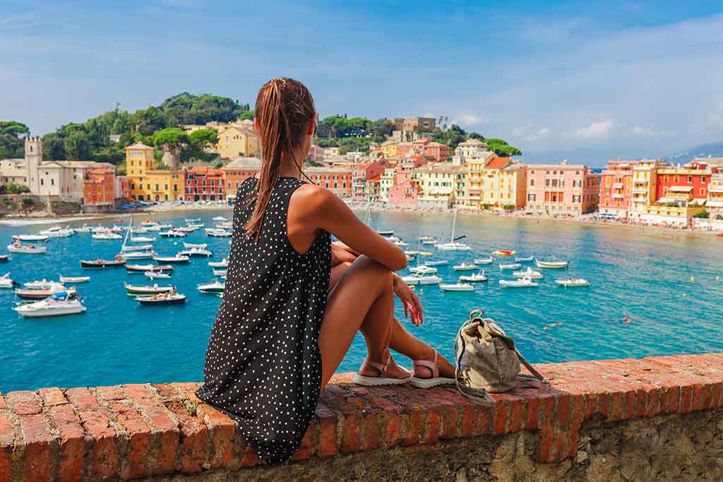Liguria, splendadi vista sulla spiaggia di Sestri Levante