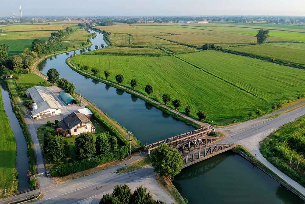 Lombardei, Lodi, Fluss wenig