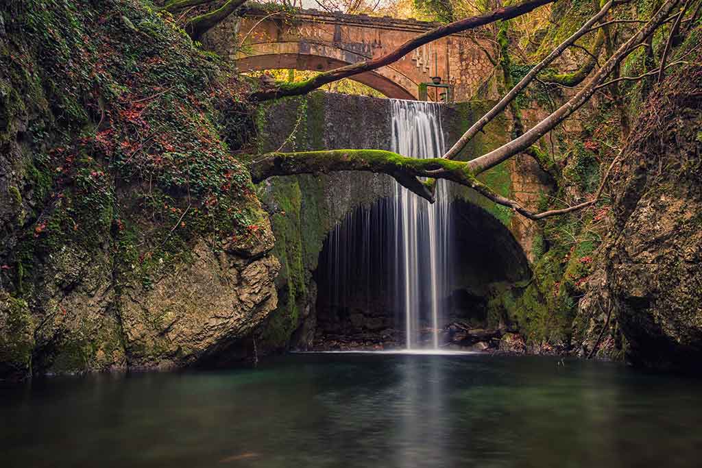 Avelino, the Fascies waterfalls on Mount Terminio
