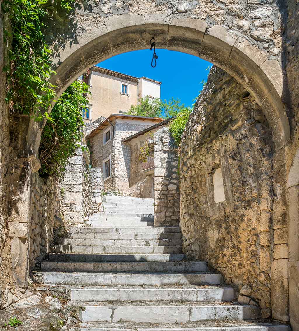 Historic center of Navelli, stone portal