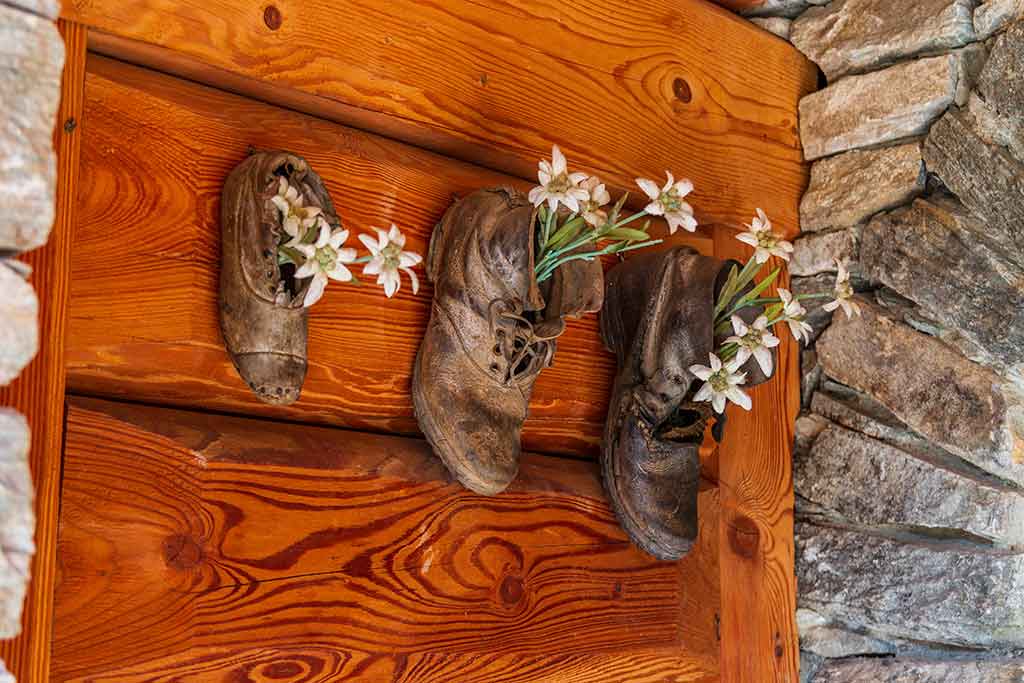 Dettaglio di uno chalet Walser ad Alagna Valsesia