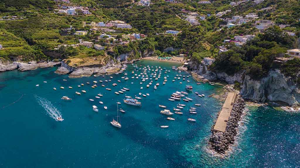 Ponza, Lazio,  small harbor of Cala Feola