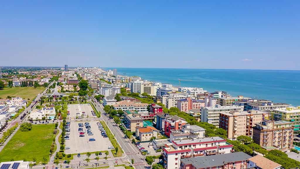 Vista aerea di Jesolo, Venezia