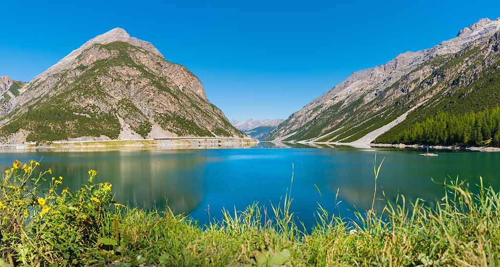 Livigno in Alta valtellina summer landscape