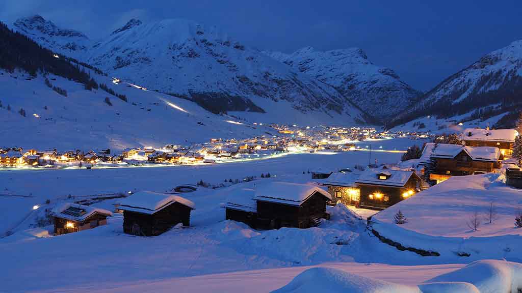 Magic view for Italian mountain town Livigno