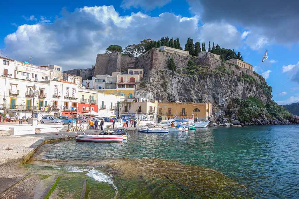 Marina di Lipari, view of the port, Aeolian Islands