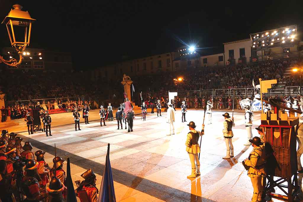 Marostica, Vicenza, juego de ajedrez con peones vivos