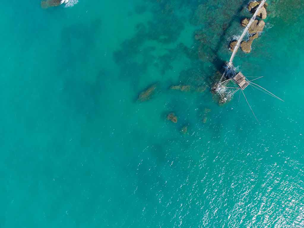 La côte de Martinsicuro vue d'en haut