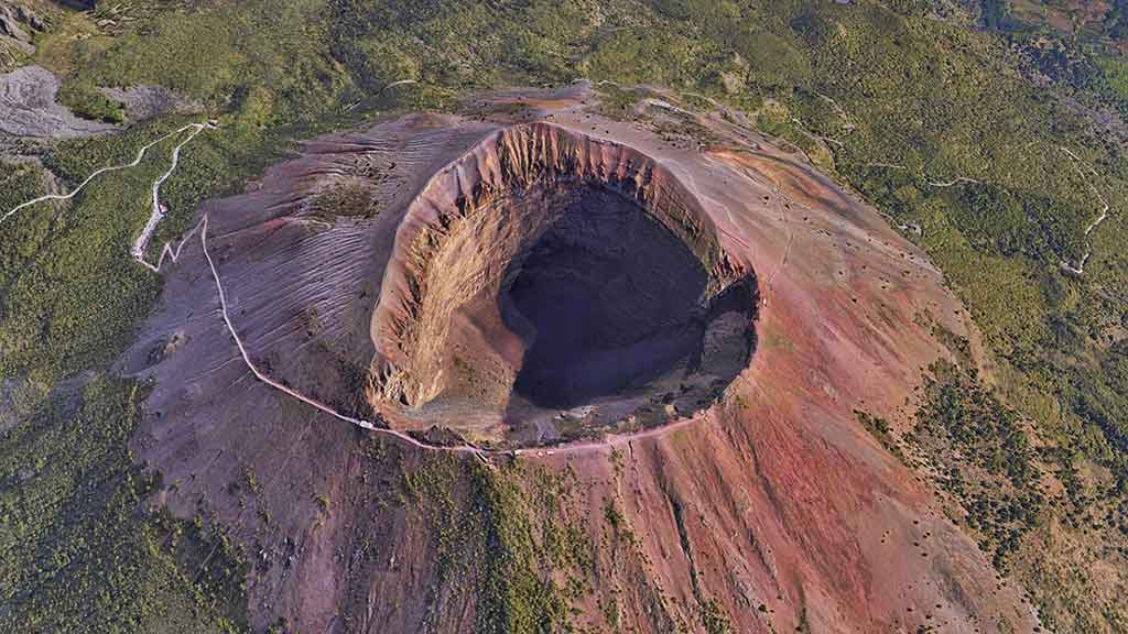 Mount Vesuvius seen from above
