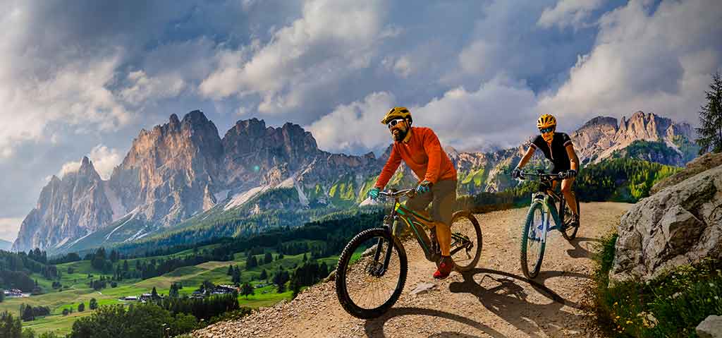 Mountain biking in the Dolomites