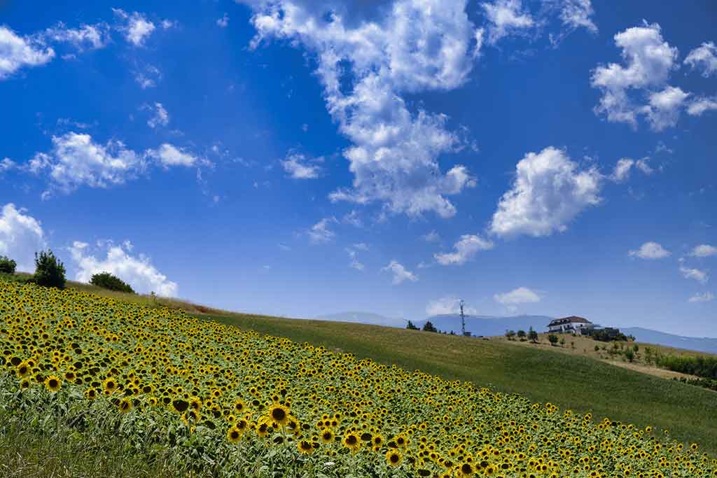 Spettacolare vista sulla Val Vibrata ad Ascoli Piceno