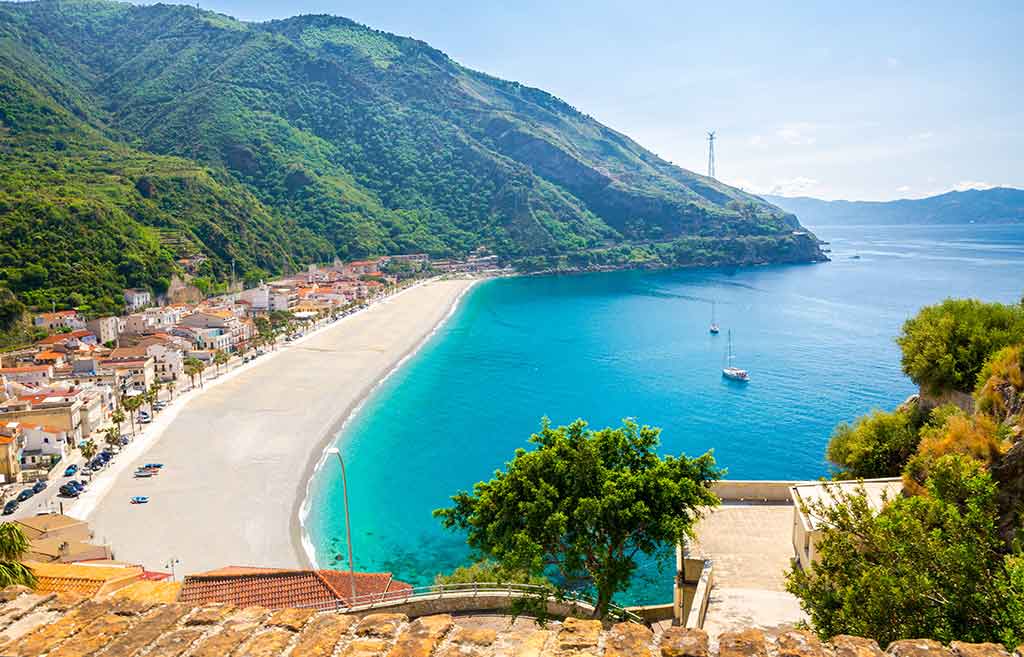 White beach of the Ionian Sea