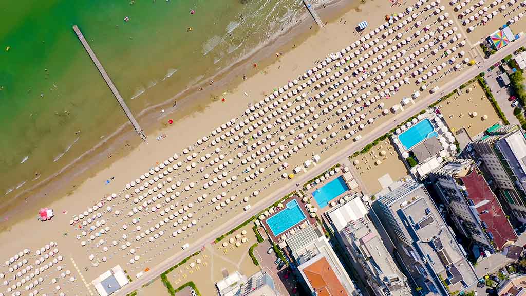 Vue depuis la plage de Lido di Jesolo