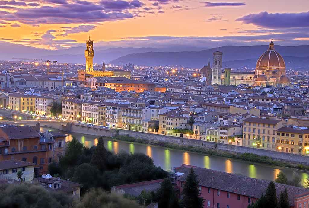Florence, by night